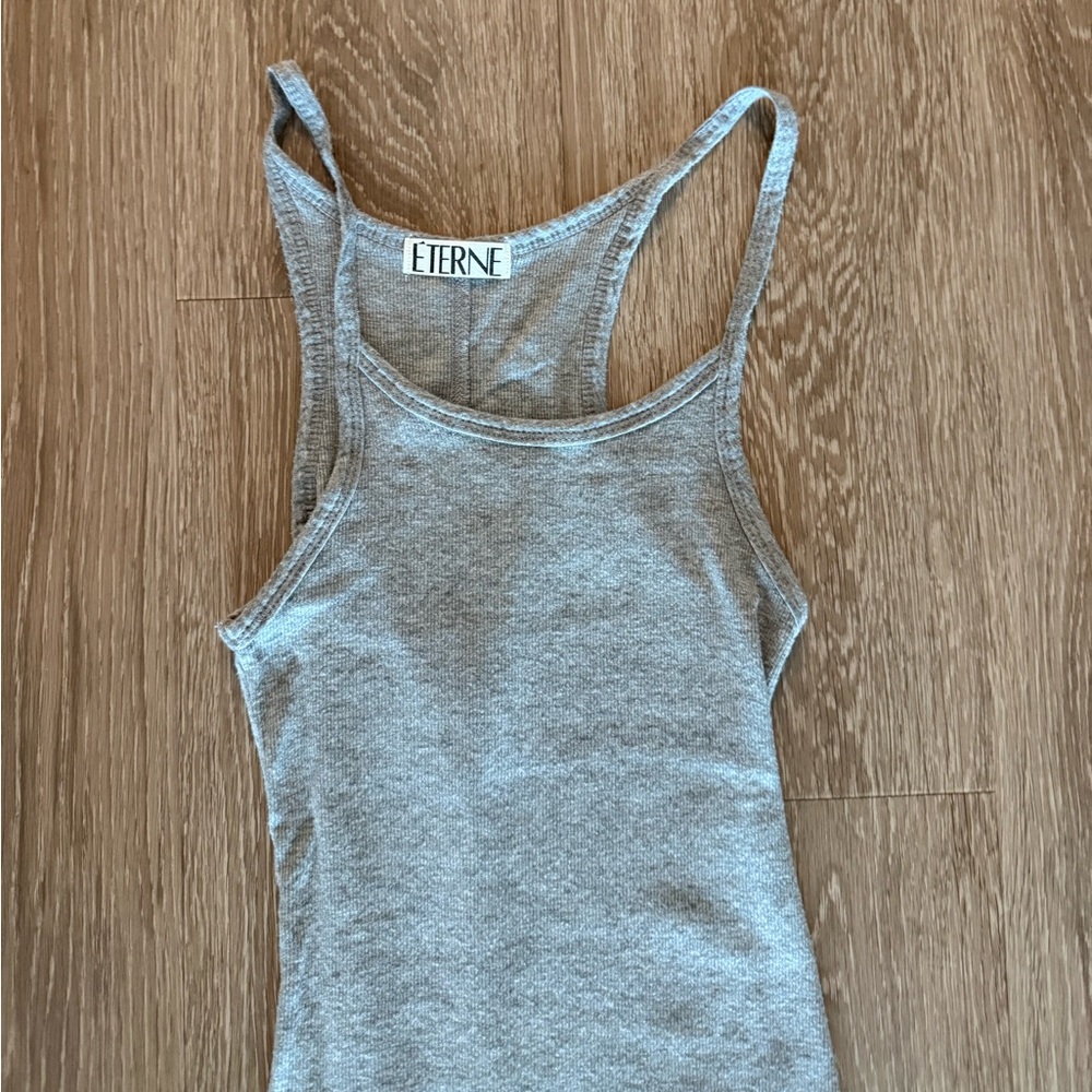 ÉTERNE Heather Grey Tank Maxi Dress - Picture 2 of 3